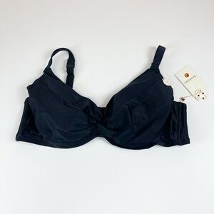 Artesands Bikini Top Womens Size 18 US D/DD Black NWT NEW